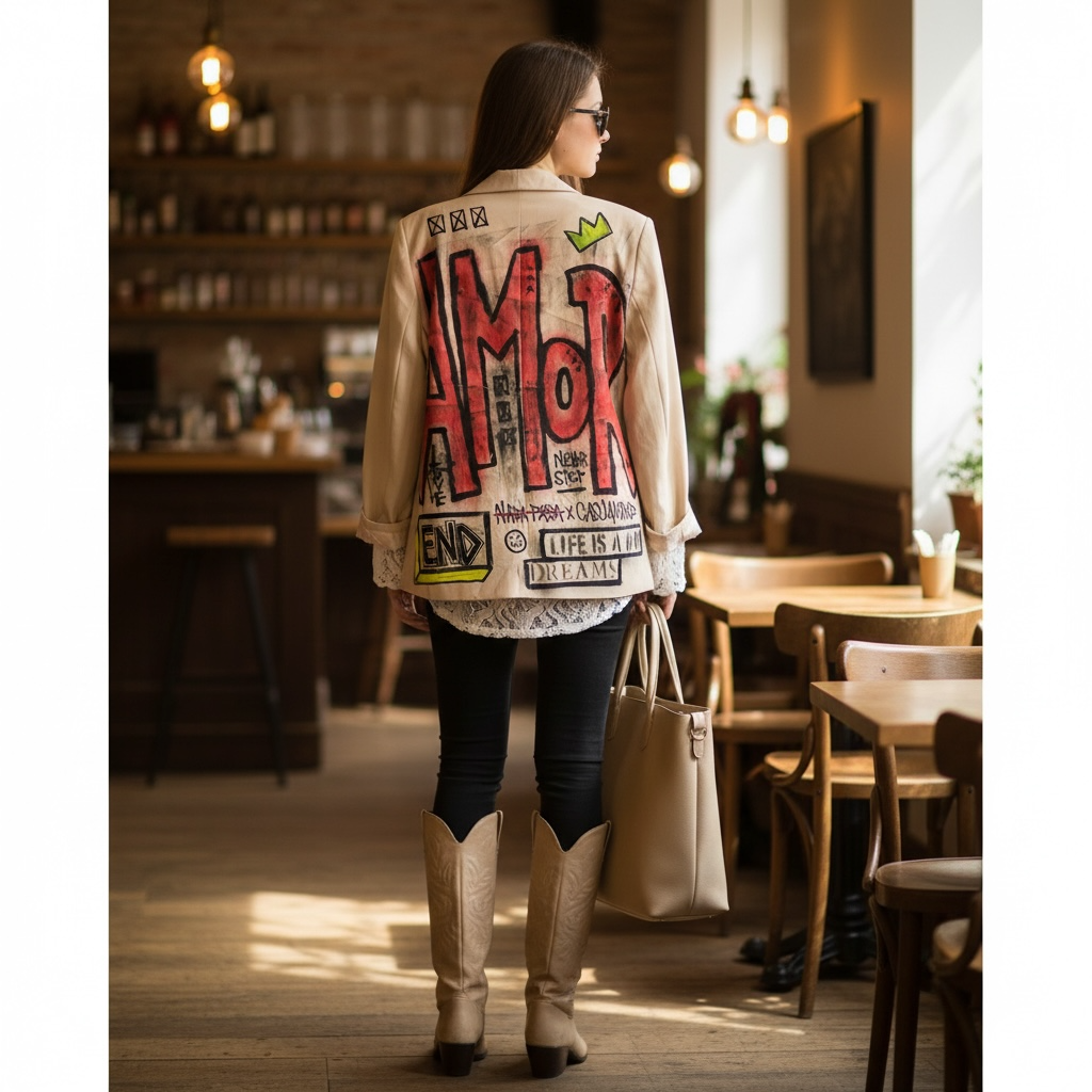 Blazer beige "La decisión de intentarlo"