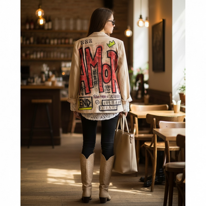 Blazer beige "La decisión de intentarlo"