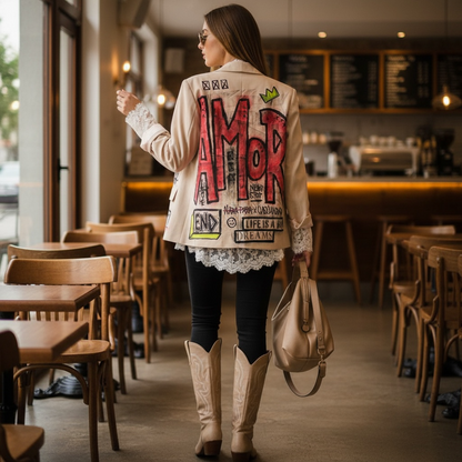 Blazer beige "La decisión de intentarlo"