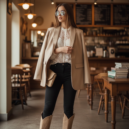 Blazer beige "Vivila como se te de la gana"