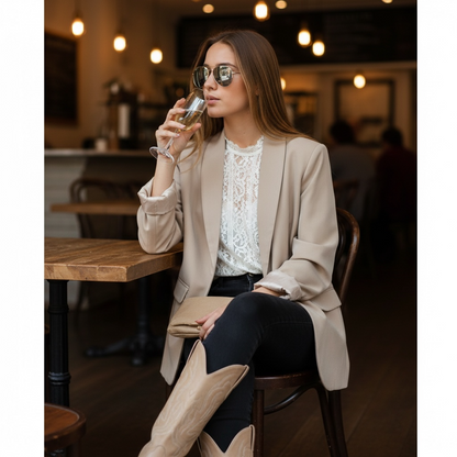 Blazer beige "Vivila como se te de la gana"