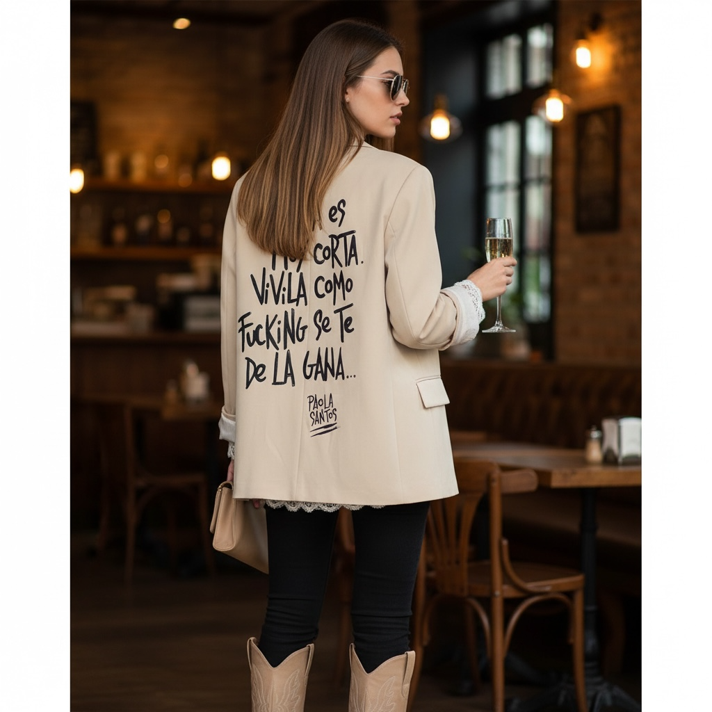 Blazer beige "Vivila como se te de la gana"