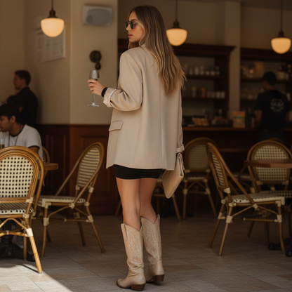 Blazer beige "+ Amor"