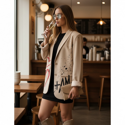 Blazer beige "+ Amor"