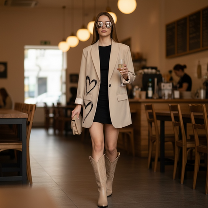 Blazer beige "Mirate hoy"