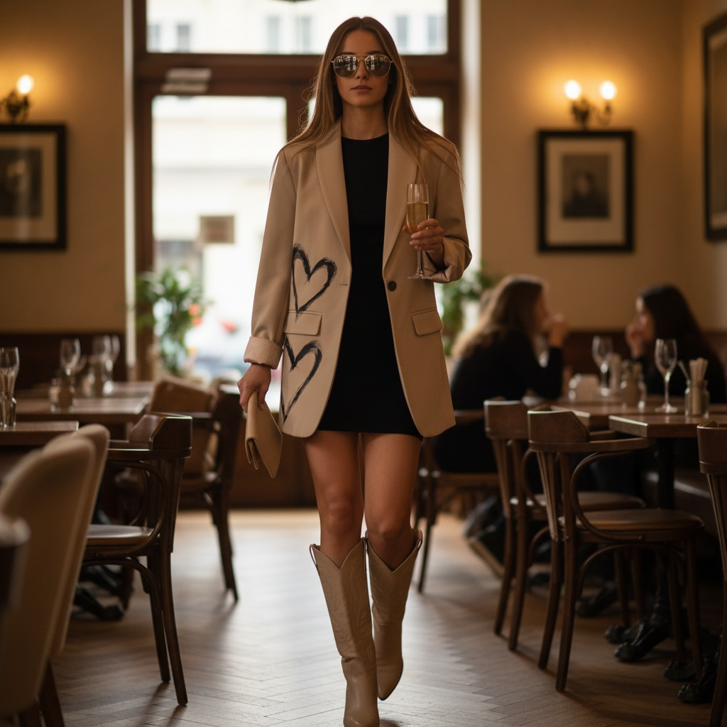 Blazer beige "Mirate hoy"