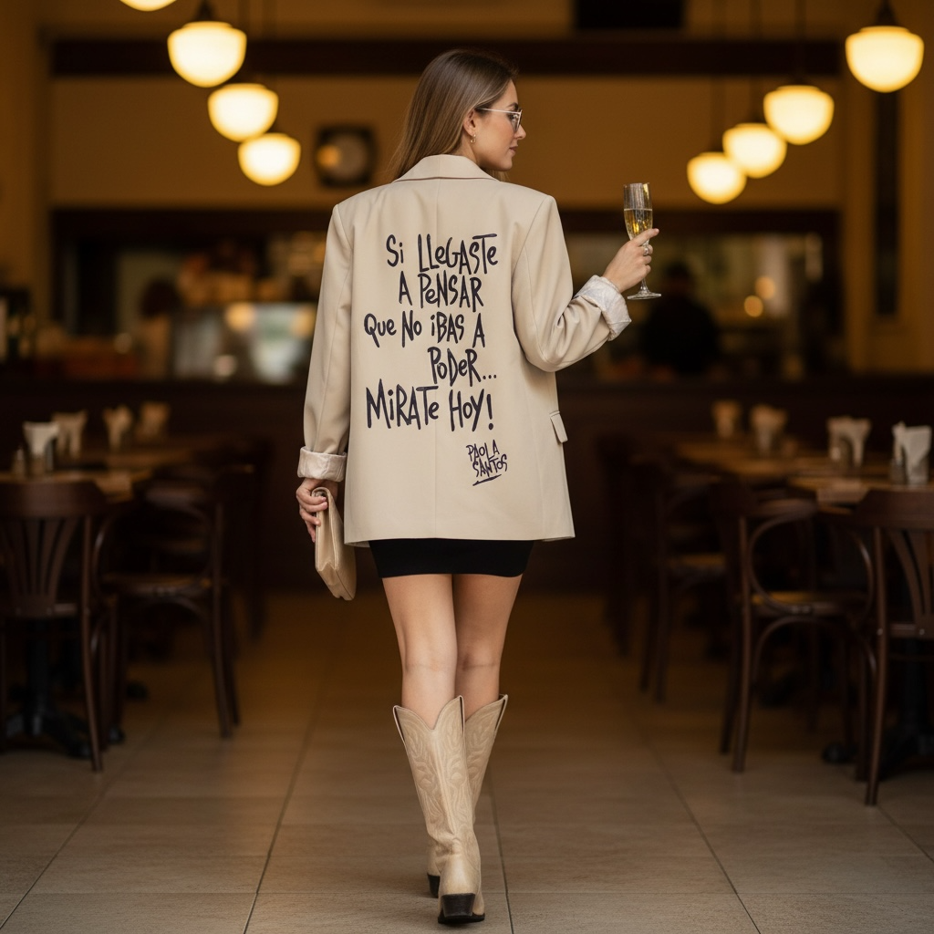 Blazer beige "Mirate hoy"