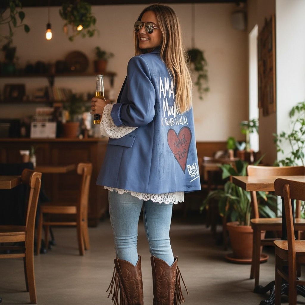 Blazer beige "Ama mucho"