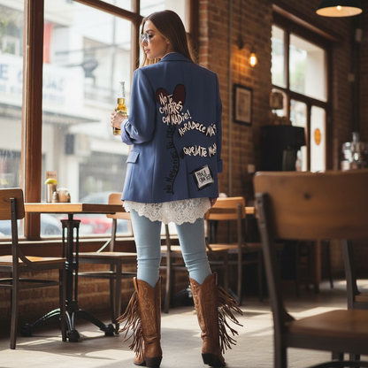 Blazer beige "No te compares"