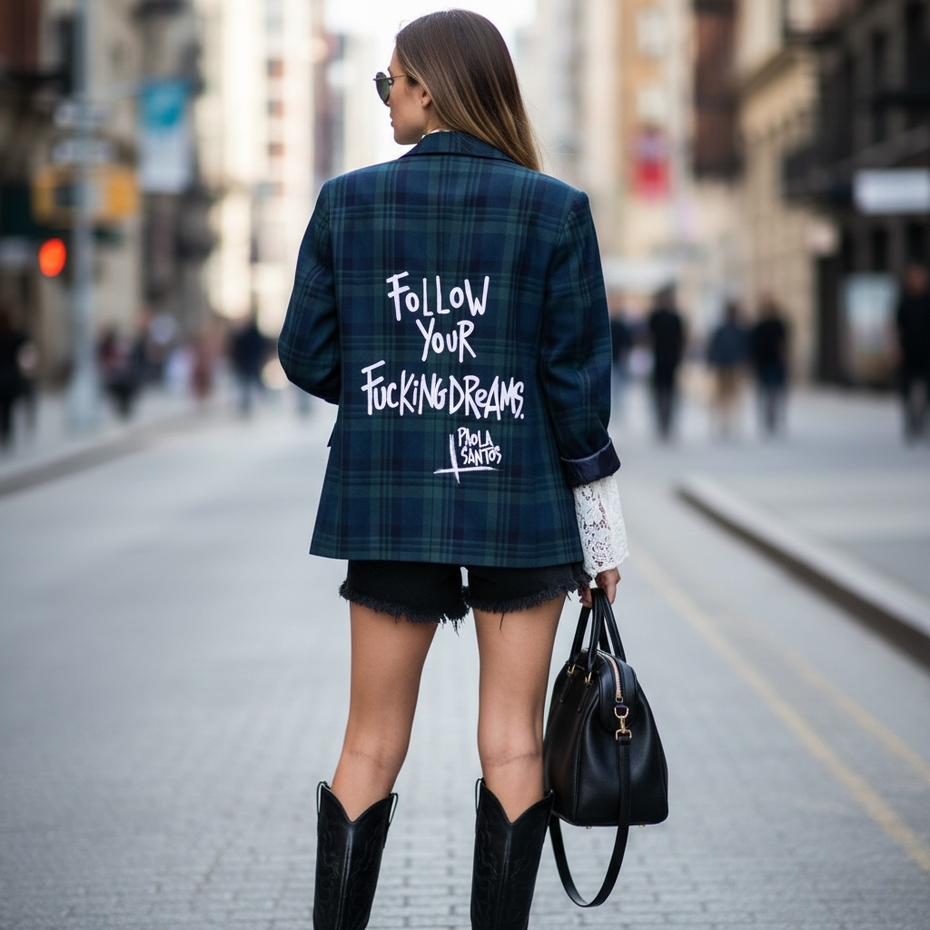 🖤 Blazer Escocés "Folow your fucking dreams"