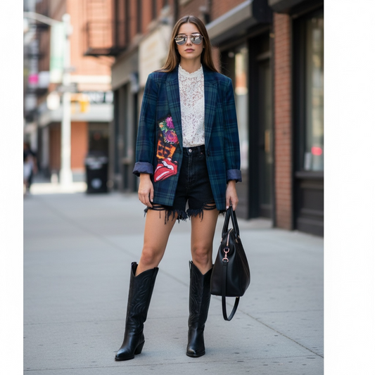 🖤 Blazer Escocés "Folow your fucking dreams"