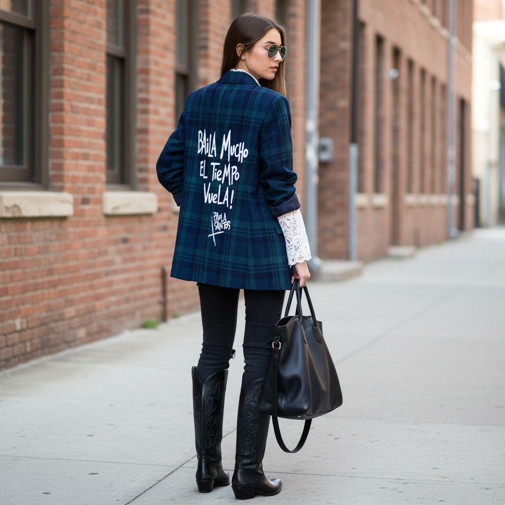 🖤 Blazer Escocés "Baila mucho"