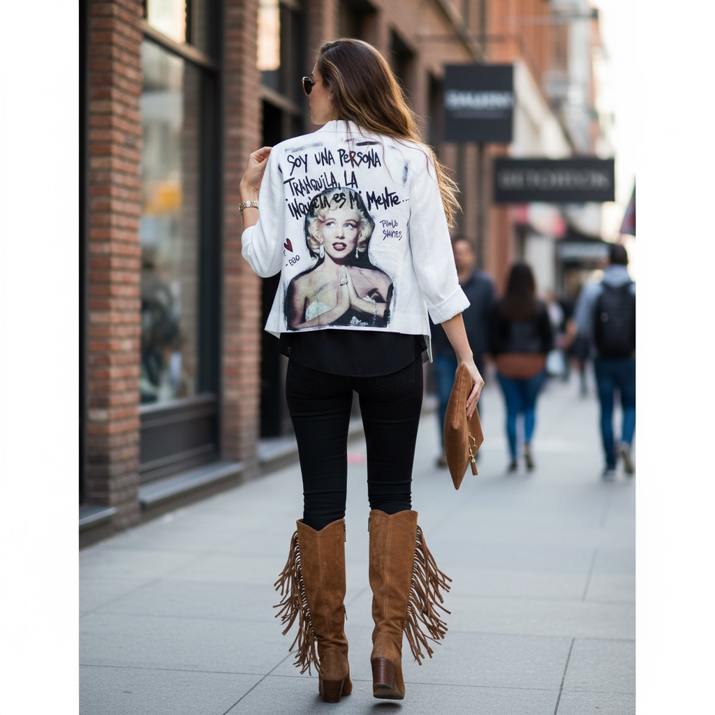 Saco corto de lino "Una persona tranquila"