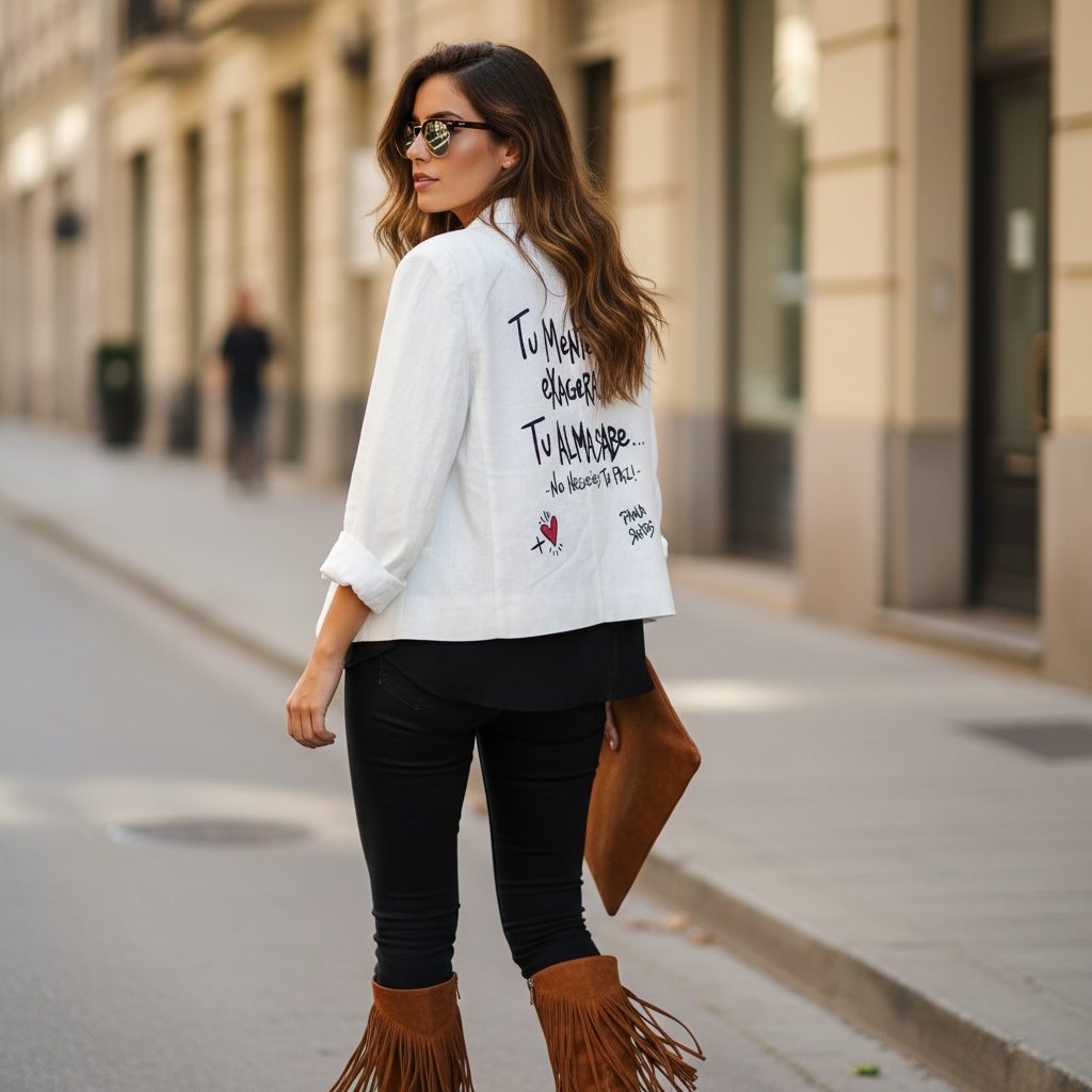 Saco corto de lino "Tu Alma sabe"