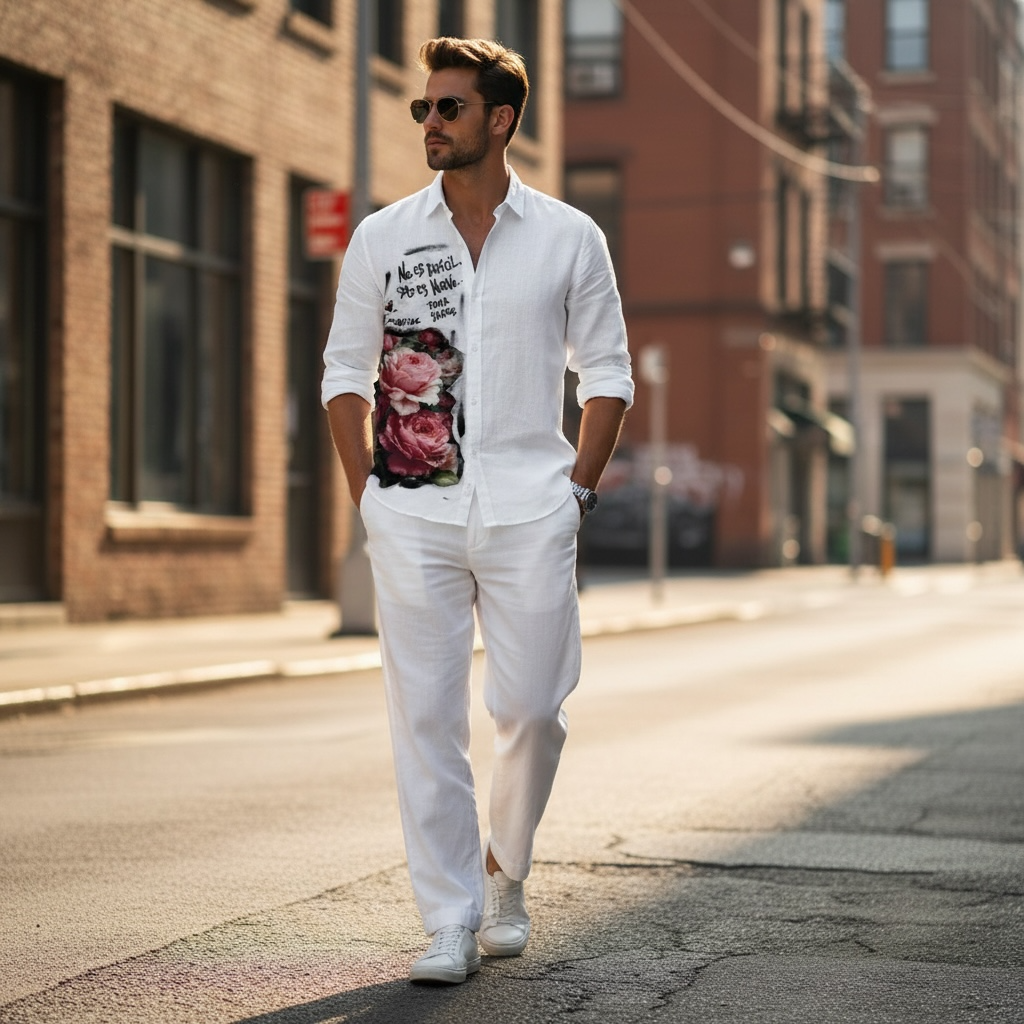 Camisa Lino Unisex - "No es difícil, solo es nuevo"