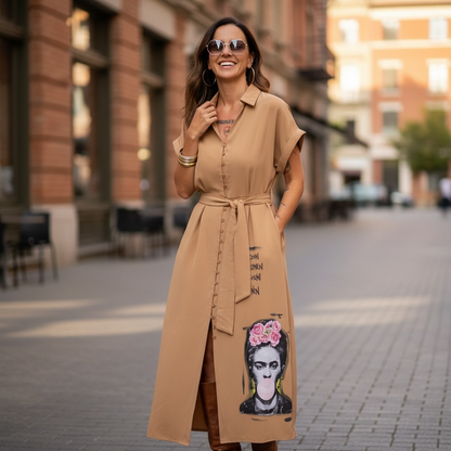 Sobrecamisa Larga Intervenida "Toda conquista comienza con la decisión de intentarlo"