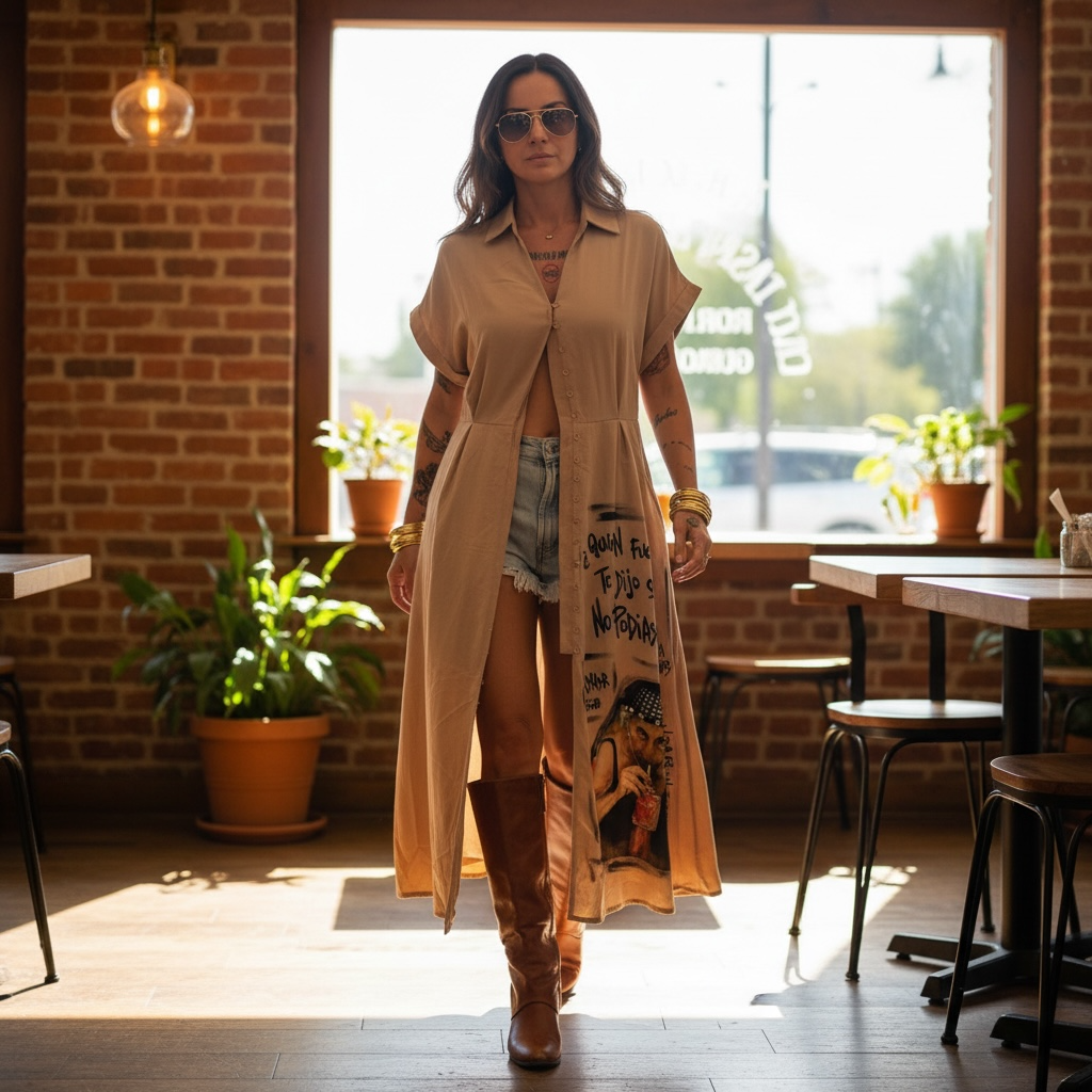 Sobrecamisa Larga Intervenida "Quién fue que te dijo que no podías?"