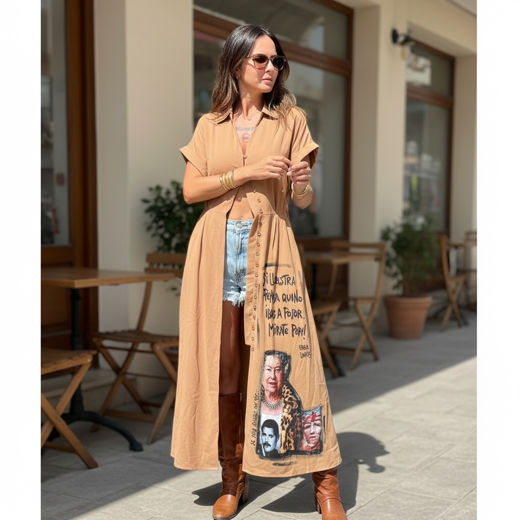 Sobrecamisa Larga Intervenida "Si llegaste a pensar que no ibas a poder, mirate hoy!"