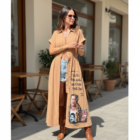 Sobrecamisa Larga Intervenida "Si llegaste a pensar que no ibas a poder, mirate hoy!"