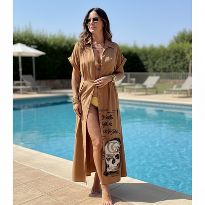 Sobrecamisa Larga Intervenida "La gente tibia no hace historia"