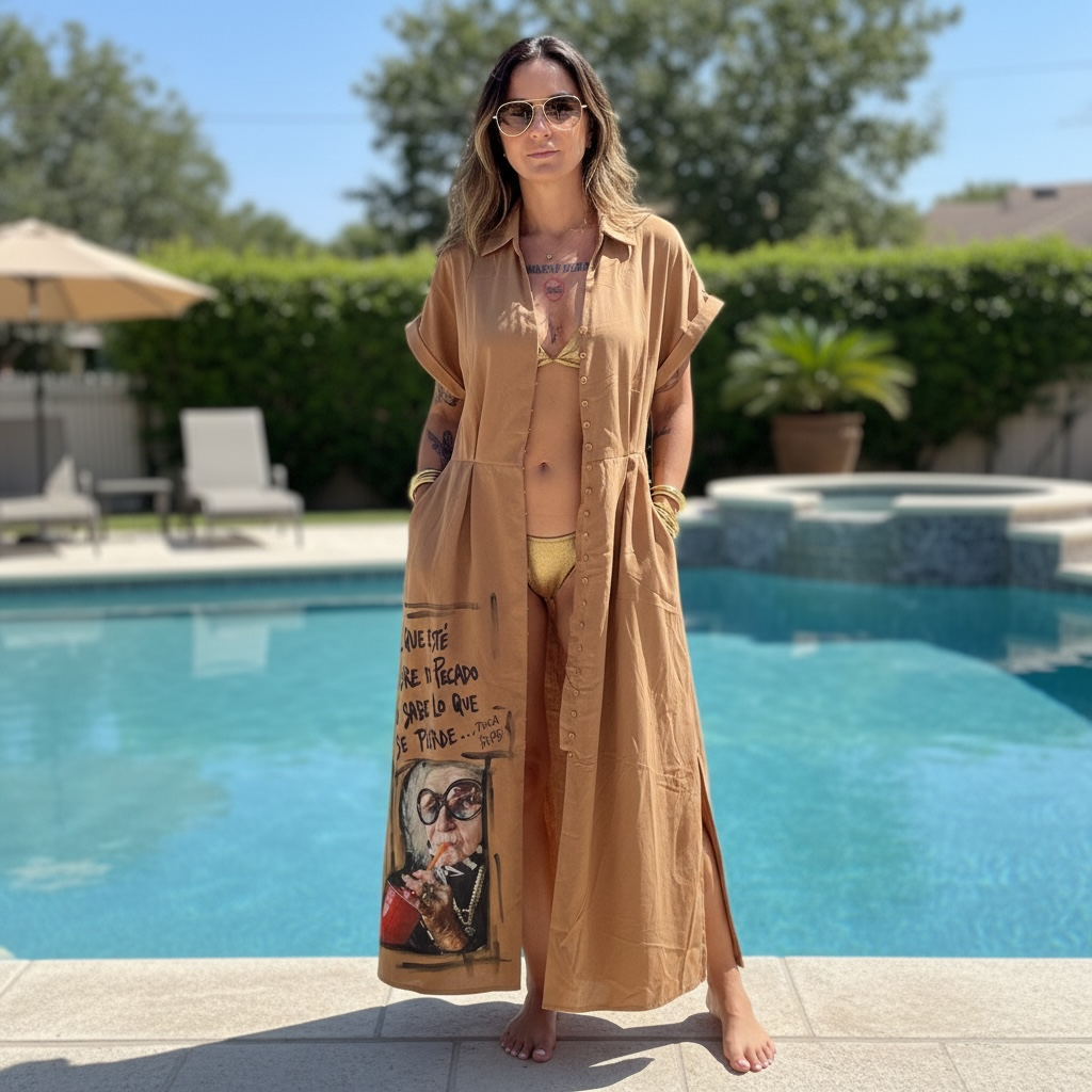 Sobrecamisa Larga Intervenida "El que esté libre de pecado no sabe lo que se pierde"