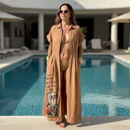 Sobrecamisa Larga Intervenida "El que esté libre de pecado no sabe lo que se pierde"