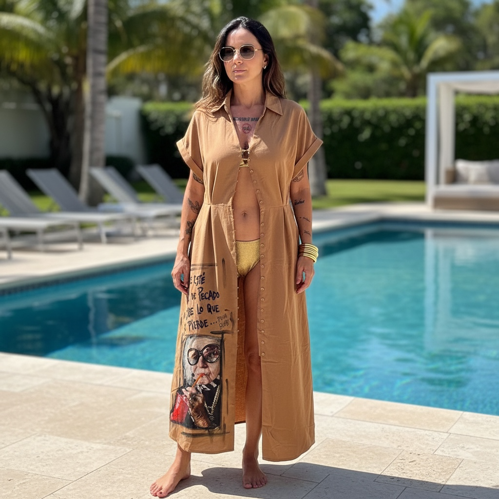 Sobrecamisa Larga Intervenida "El que esté libre de pecado no sabe lo que se pierde"