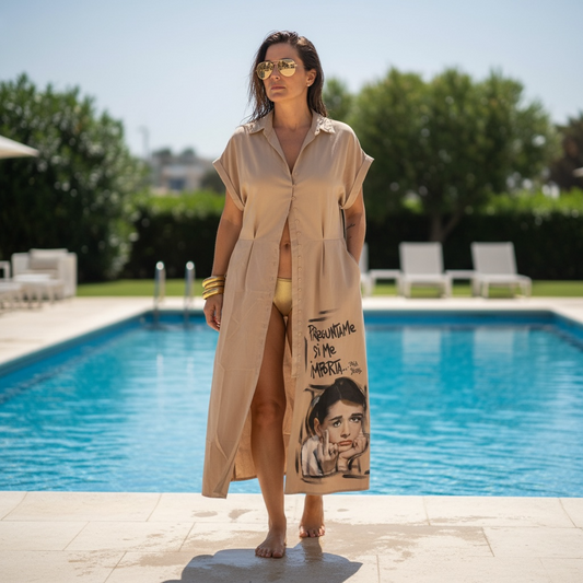 Sobrecamisa Larga Intervenida "Preguntáme si me importa"