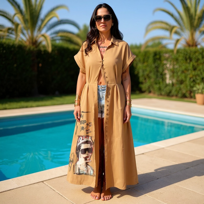 Sobrecamisa Larga Intervenida "Ser y sentirse libre"