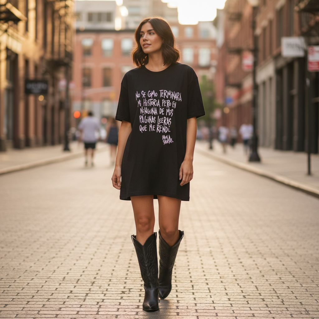 Remerón de Algodón Premium- "No sé como terminará mi historia, pero en ninguna de mis páginas leerás que me rendí"