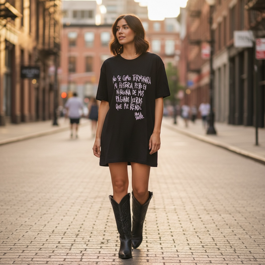 Remerón de Algodón Premium- "No sé como terminará mi historia, pero en ninguna de mis páginas leerás que me rendí"