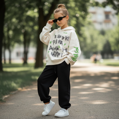 Hoodie Kids Oversize- "Da todo de vos, que la vida devuelve... y en grande!"