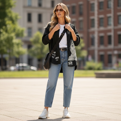 Camisa Oversize de Denim Liviano  "Si no tenes nada bueno que decir, no lo digas"