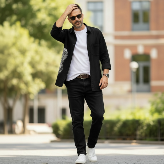 Camisa  de Denim Liviano  "Preguntame si me importa"