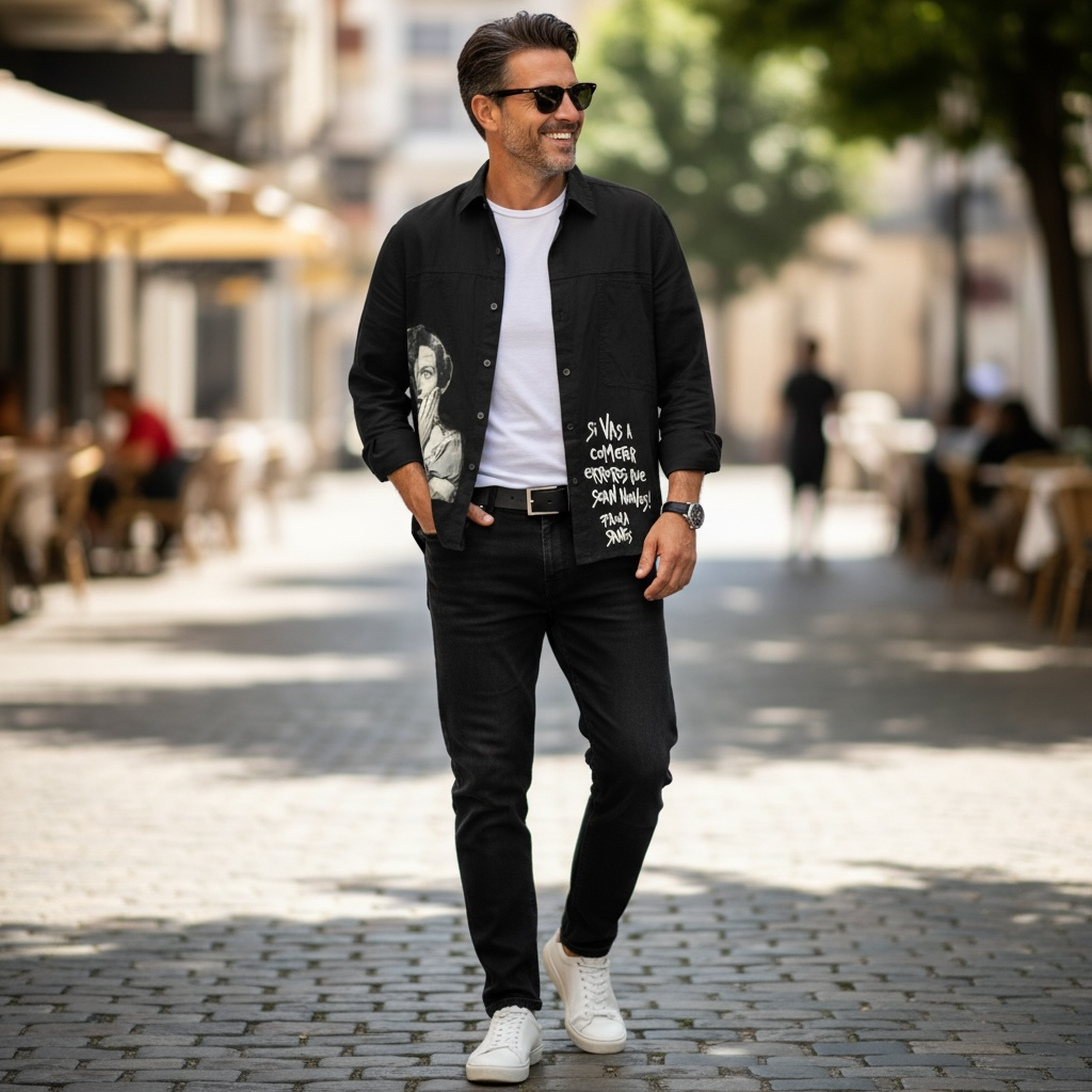 Camisa  de Denim Liviano  "Si vas a cometer errores, que sean nuevos"