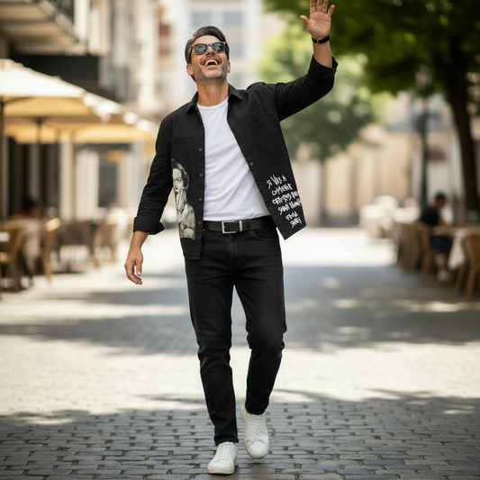 Camisa  de Denim Liviano  "Si vas a cometer errores, que sean nuevos"