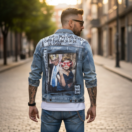 Campera de Jean Unisex - "La vida es muy corta, vivíla como fucking se te dé la gana"