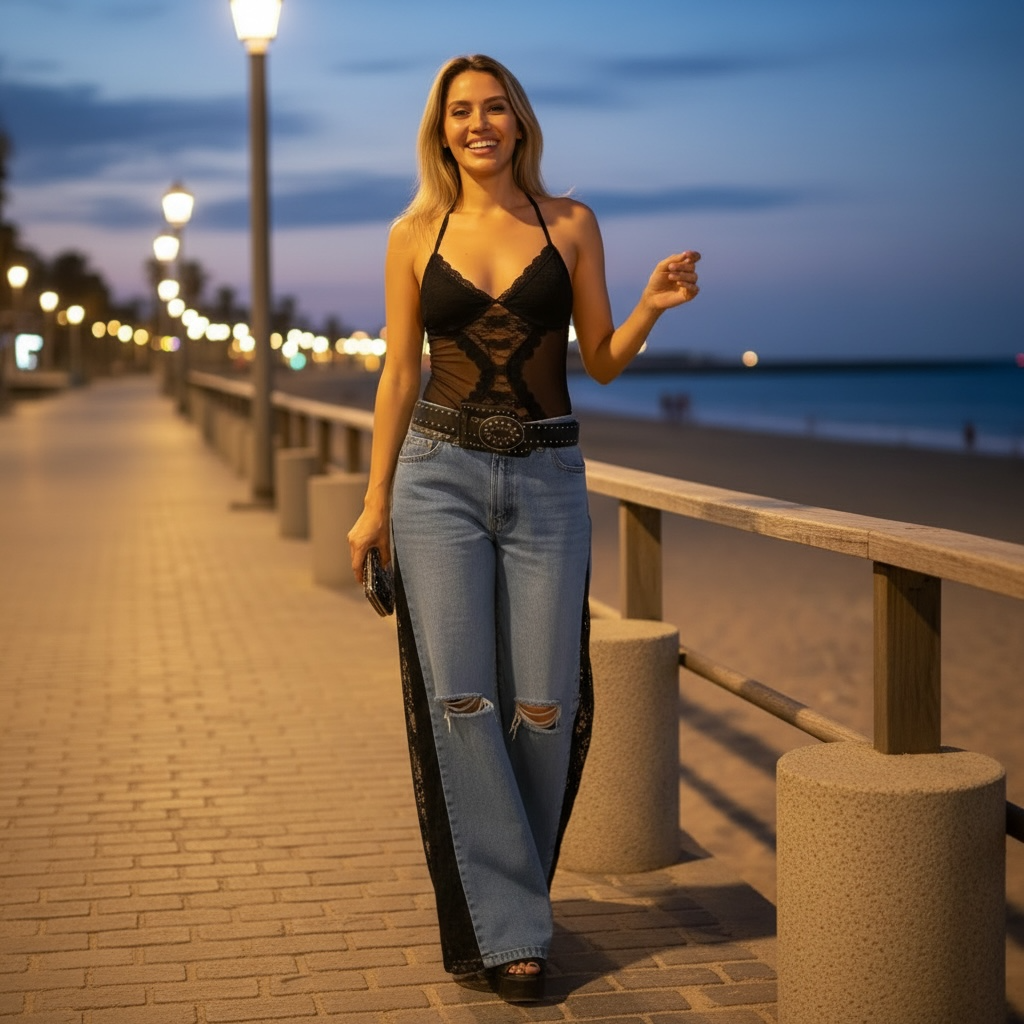 Jean Wide Leg Asimétrico