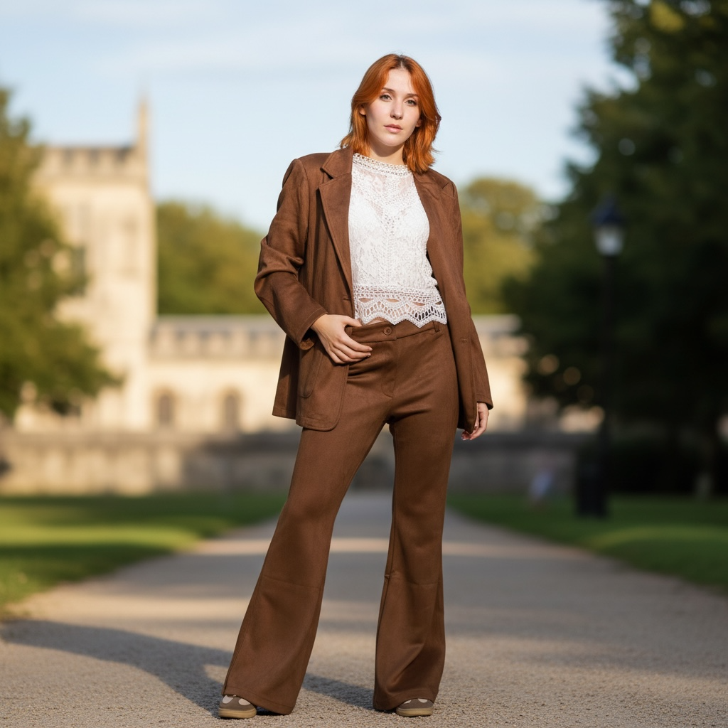 Pantalón Agamuzado Mocca