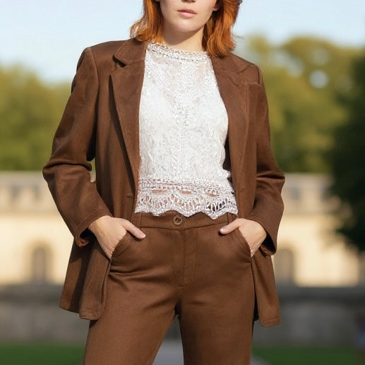 Blazer Agamuzado Mocca