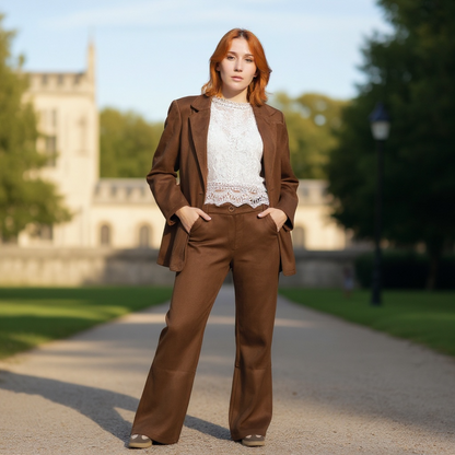 Pantalón Agamuzado Mocca