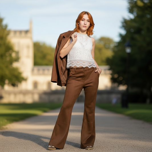 Pantalón Agamuzado Mocca