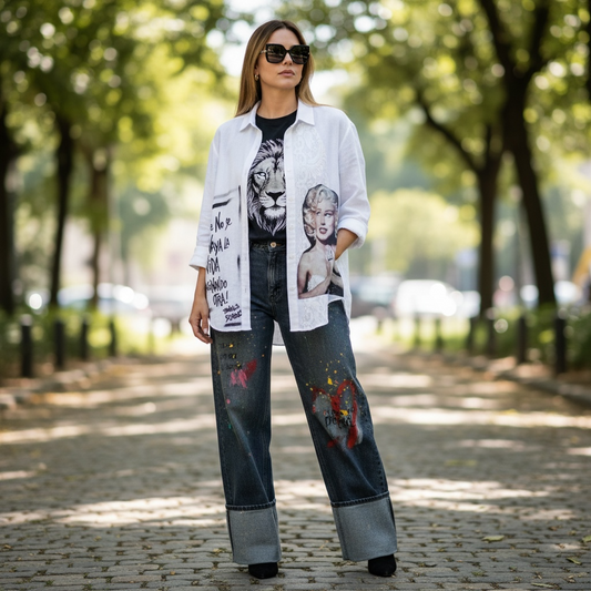 Camisa Lino Unisex - "Que no se nos vaya la vida imaginando otra"