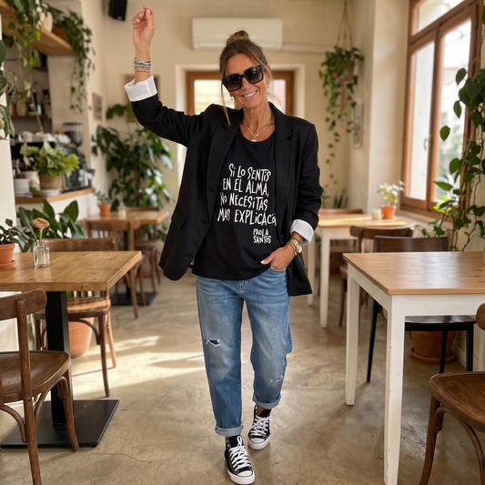 Musculosa oversize unisex "Si lo sentís en el alma no necesitas más explicación"