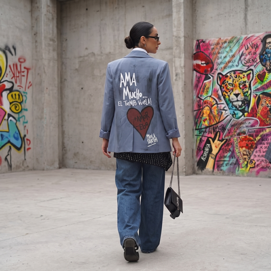 Blazer sastrero "Ama mucho... el tiempo vuela"