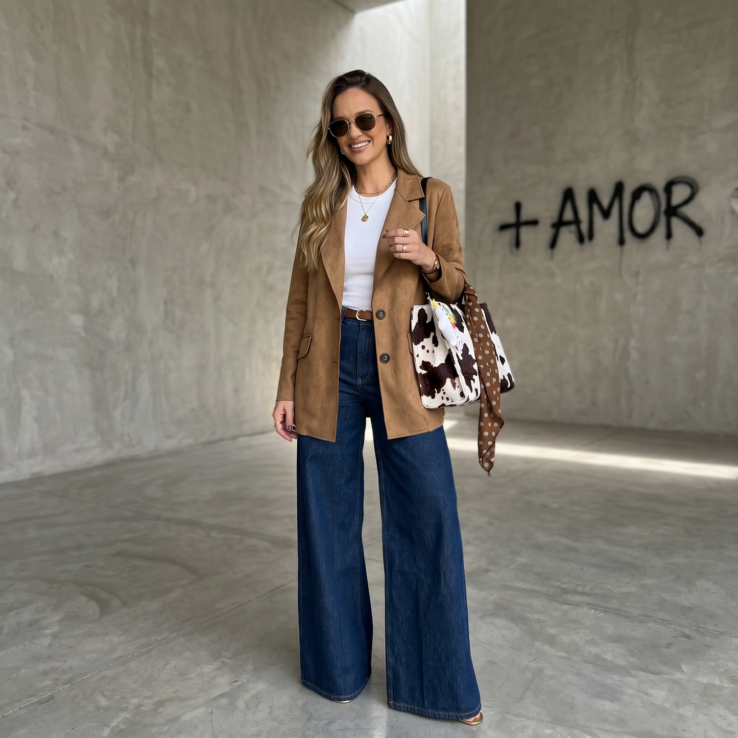 Blazer simil gamuza "Sé amable con esa parte de vos que aún está aprendiendo"