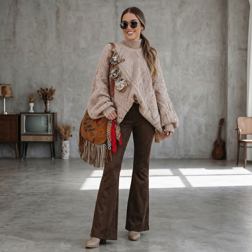 Sweater tejido oversize cuello alto – Edición Abrigo