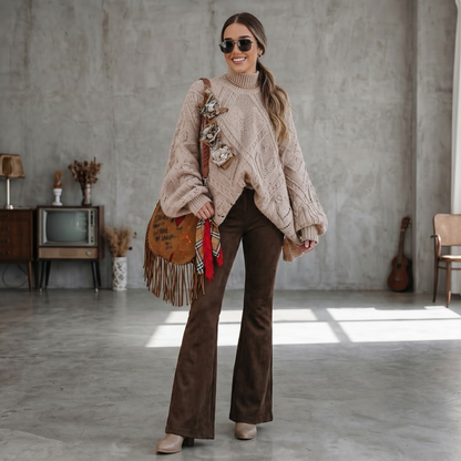 Sweater tejido oversize cuello alto – Edición Abrigo