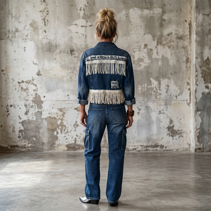 Campera con Bordados "El amor de verdad no aprieta, acompaña"