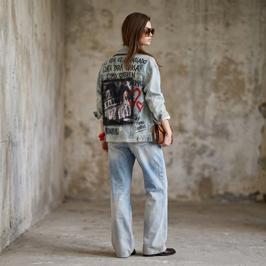 Campera Unisex intervenida  "La vida es demasiado corta para vivirla como quieren los demas"